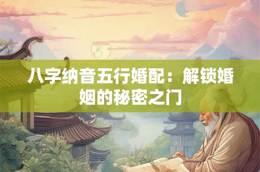 八字纳音五行婚配：解锁婚姻的秘密之门