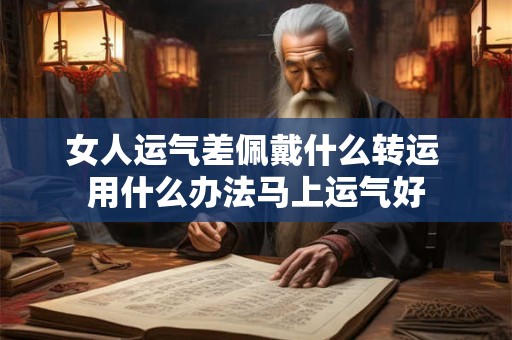 女人运气差佩戴什么转运 用什么办法马上运气好