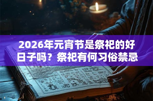 2026年元宵节是祭祀的好日子吗?祭祀有何习俗禁忌? 2026年元宵节是祭祀的好日子吗?祭祀有何习俗禁忌?