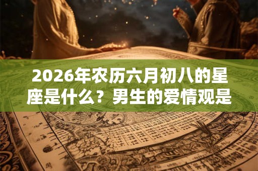 2026年农历六月初八的星座是什么？男生的爱情观是什么样？
