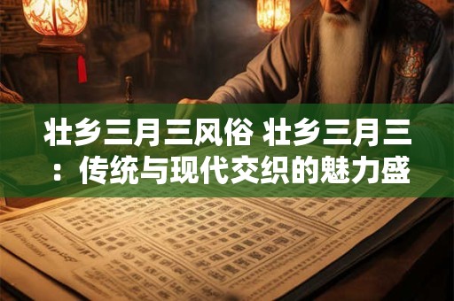 壮乡三月三风俗 壮乡三月三：传统与现代交织的魅力盛宴