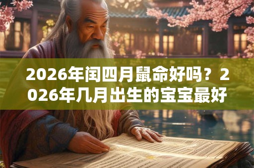 2026年闰四月鼠命好吗？2026年几月出生的宝宝最好？