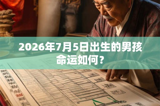 2026年7月5日出生的男孩命运如何？
