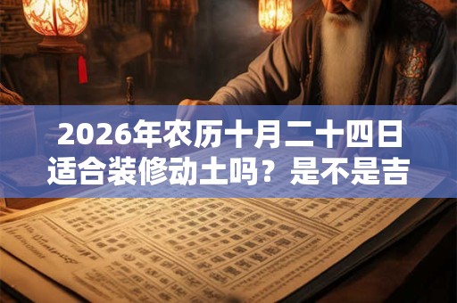 2026年农历十月二十四日适合装修动土吗？是不是吉日？
