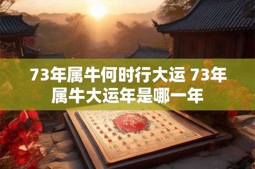 73年属牛何时行大运 73年属牛大运年是哪一年