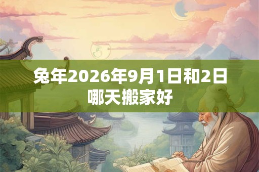 兔年2026年9月1日和2日哪天搬家好