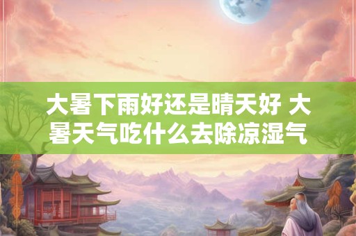 大暑下雨好还是晴天好 大暑天气吃什么去除凉湿气