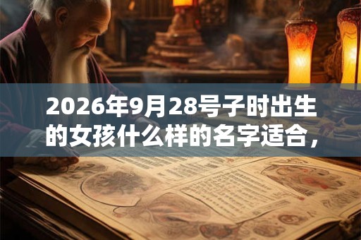 2026年9月28号子时出生的女孩什么样的名字适合,五行属什么 2026年9月28号子时出生的女孩什么样的名字适合,五行属什么