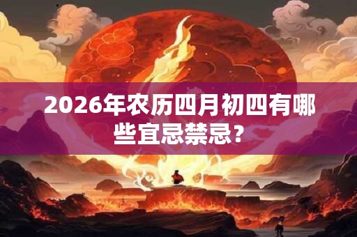 2026年农历四月初四有哪些宜忌禁忌？