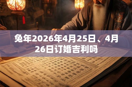 兔年2026年4月25日、4月26日订婚吉利吗
