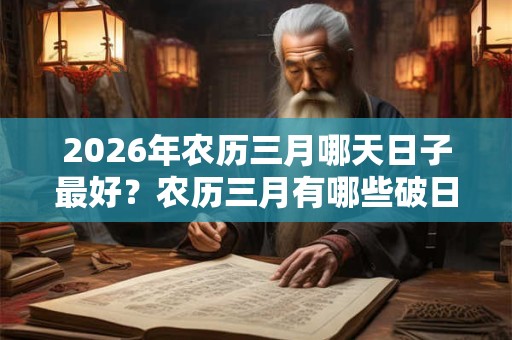 2026年农历三月哪天日子最好?农历三月有哪些破日? 2026年农历三月哪天日子最好?农历三月有哪些破日?