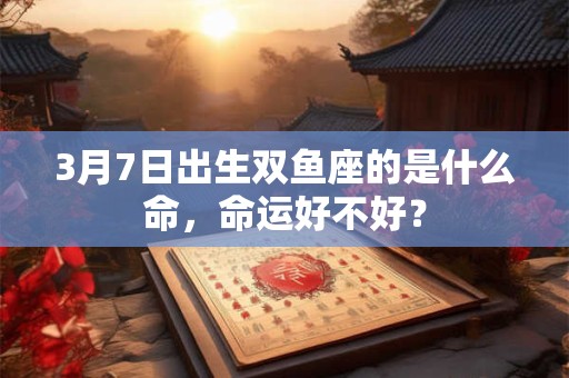 3月7日出生双鱼座的是什么命,命运好不好? 3月7日出生双鱼座的是什么命,命运好不好?