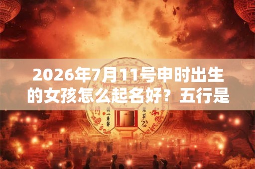 2026年7月11号申时出生的女孩怎么起名好？五行是什么？