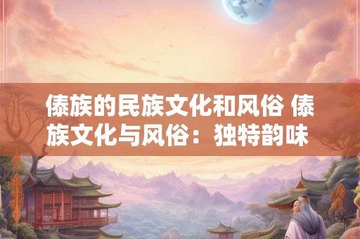 傣族的民族文化和风俗 傣族文化与风俗：独特韵味 魅力无穷