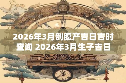 2026年3月剖腹产吉日吉时查询 2026年3月生子吉日！