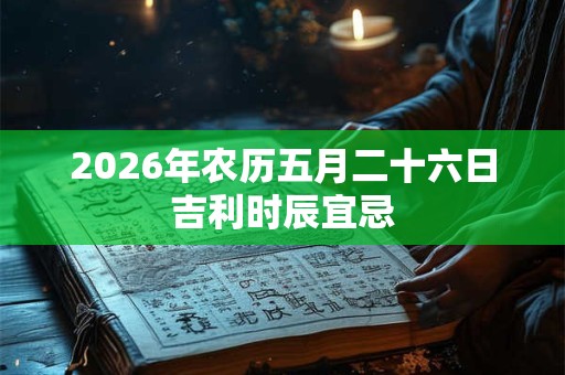 2026年农历五月二十六日吉利时辰宜忌