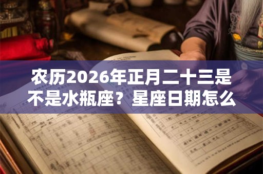 农历2026年正月二十三是不是水瓶座？星座日期怎么划分的？