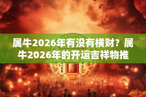 属牛2026年有没有横财？属牛2026年的开运吉祥物推荐！