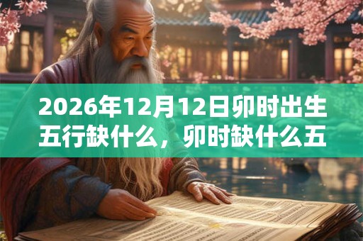 2026年12月12日卯时出生五行缺什么，卯时缺什么五行