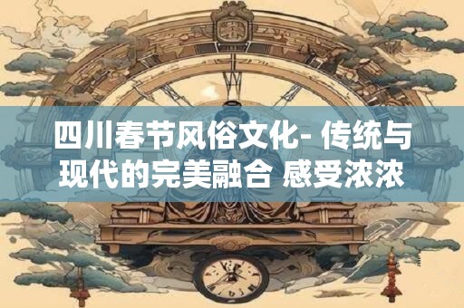 四川春节风俗文化- 传统与现代的完美融合 感受浓浓年味儿