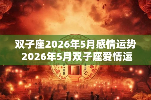 双子座2026年5月感情运势 2026年5月双子座爱情运程详解