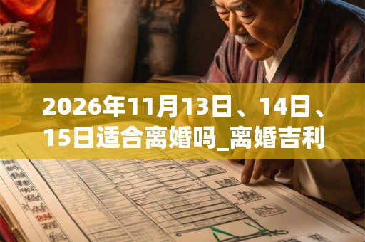 2026年11月13日、14日、15日适合离婚吗_离婚吉利吗