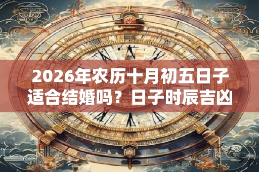 2026年农历十月初五日子适合结婚吗?日子时辰吉凶如何? 2026年农历十月初五日子适合结婚吗?日子时辰吉凶如何?