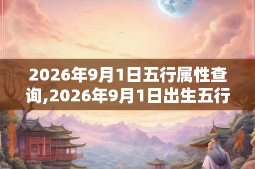 2026年9月1日五行属性查询,2026年9月1日出生五行属什么