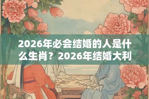 2026年必会结婚的人是什么生肖？2026年结婚大利月有哪些？