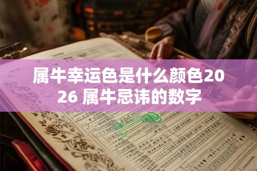 属牛幸运色是什么颜色2026 属牛忌讳的数字