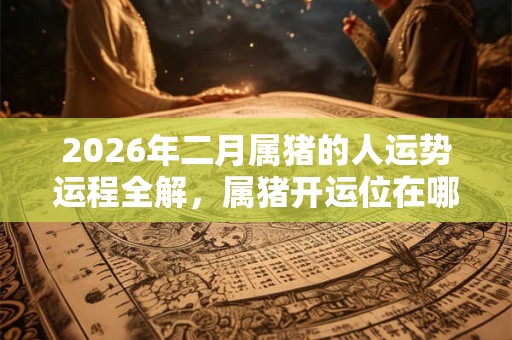 2026年二月属猪的人运势运程全解，属猪开运位在哪个方向？