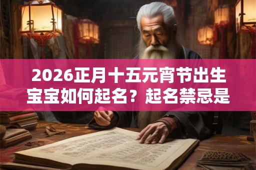 2026正月十五元宵节出生宝宝如何起名？起名禁忌是什么？