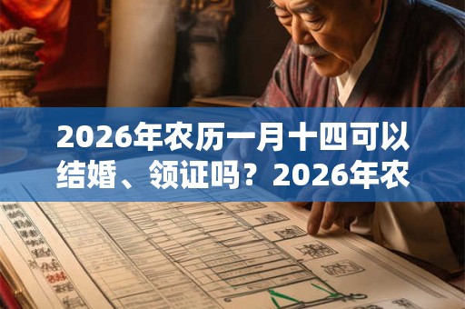 2026年农历一月十四可以结婚、领证吗？2026年农历一月领证结婚吉日