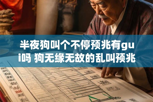 半夜狗叫个不停预兆有gui吗 狗无缘无故的乱叫预兆