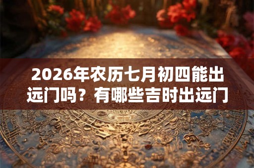 2026年农历七月初四能出远门吗？有哪些吉时出远门？