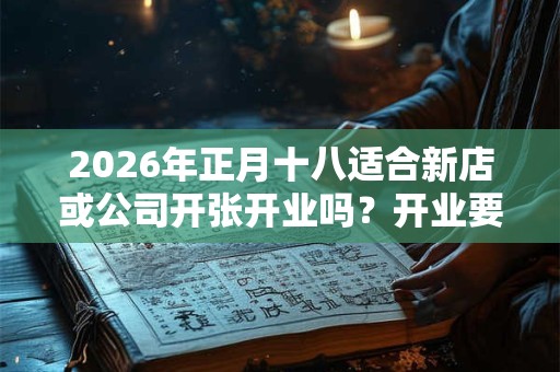 2026年正月十八适合新店或公司开张开业吗？开业要做什么方案？