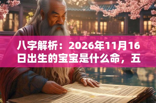 八字解析：2026年11月16日出生的宝宝是什么命，五行缺什么