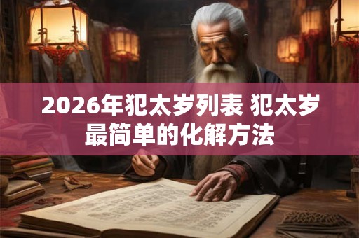 2026年犯太岁列表 犯太岁最简单的化解方法