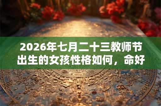 2026年七月二十三教师节出生的女孩性格如何，命好吗？