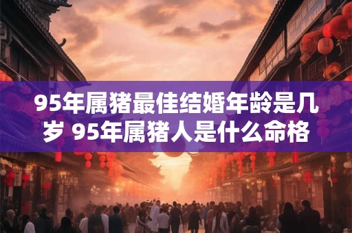 95年属猪最佳结婚年龄是几岁 95年属猪人是什么命格