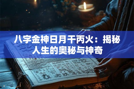 八字金神日月干丙火：揭秘人生的奥秘与神奇