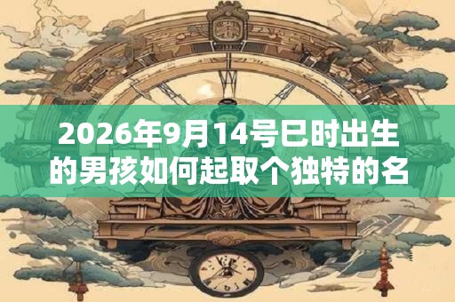 2026年9月14号巳时出生的男孩如何起取个独特的名字，五行属什么