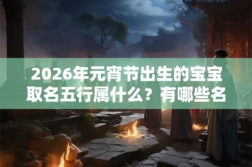 2026年元宵节出生的宝宝取名五行属什么？有哪些名字推荐？