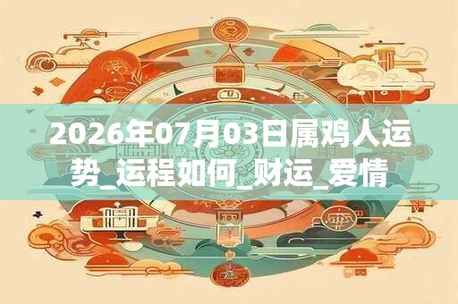 2026年07月03日属鸡人运势_运程如何_财运_爱情
