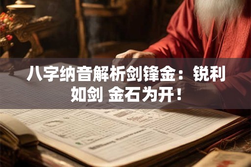 八字纳音解析剑锋金：锐利如剑 金石为开！