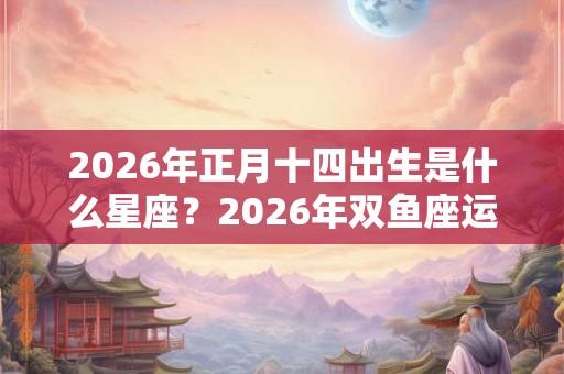 2026年正月十四出生是什么星座？2026年双鱼座运势如何？