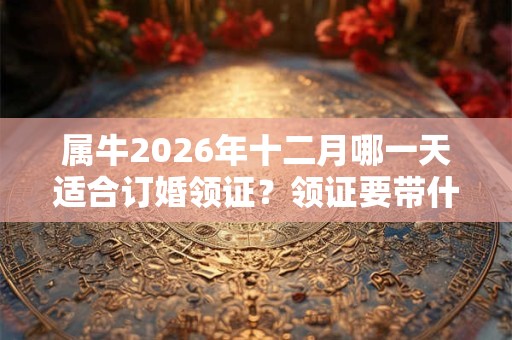 属牛2026年十二月哪一天适合订婚领证？领证要带什么？