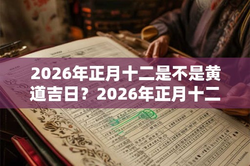 2026年正月十二是不是黄道吉日？2026年正月十二日子好不好？