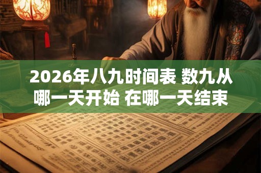 2026年八九时间表 数九从哪一天开始 在哪一天结束
