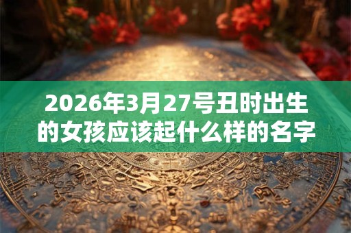 2026年3月27号丑时出生的女孩应该起什么样的名字